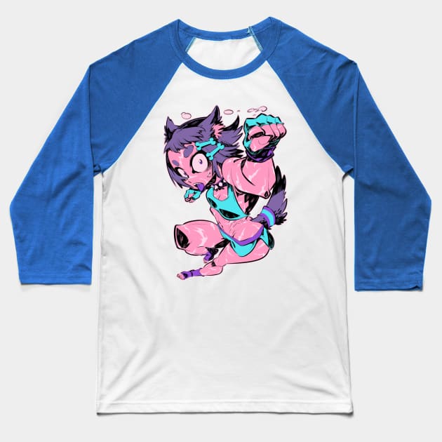 Dog girl Baseball T-Shirt by Rafchu